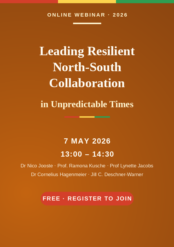 Leading Resilient North–South Collaboration in Unpredictable Times, webinar on 7 May 2026, 13:00–14:30